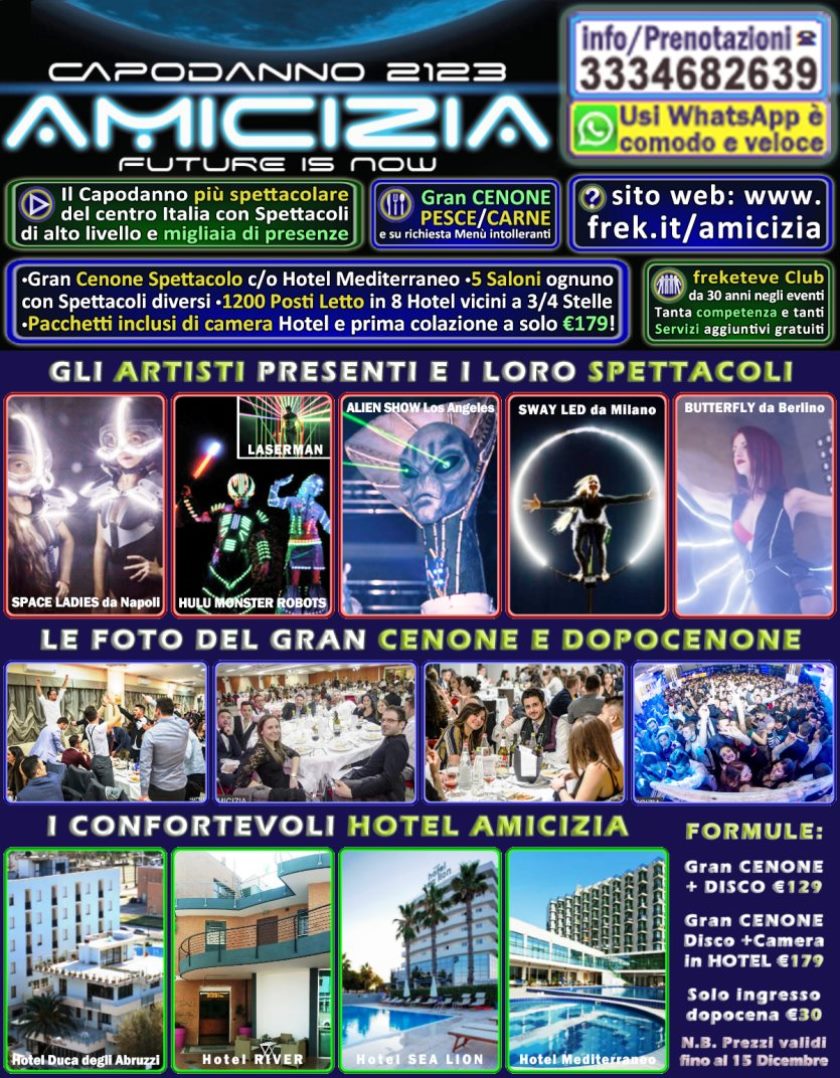 Capodanno Amicizia 2025 Festival di Pescara Montesilvano