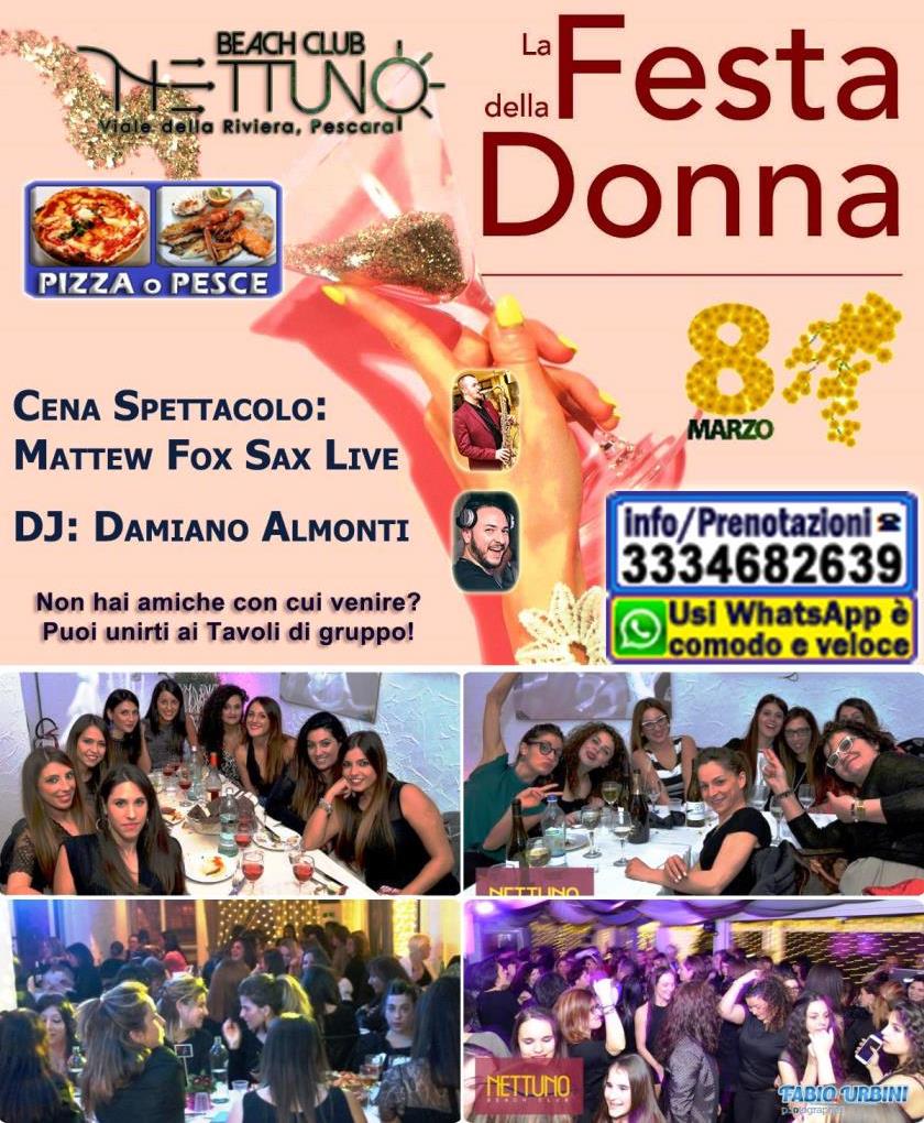 Festa della Donna a Pescara Eventi Serate con Cena Ballo