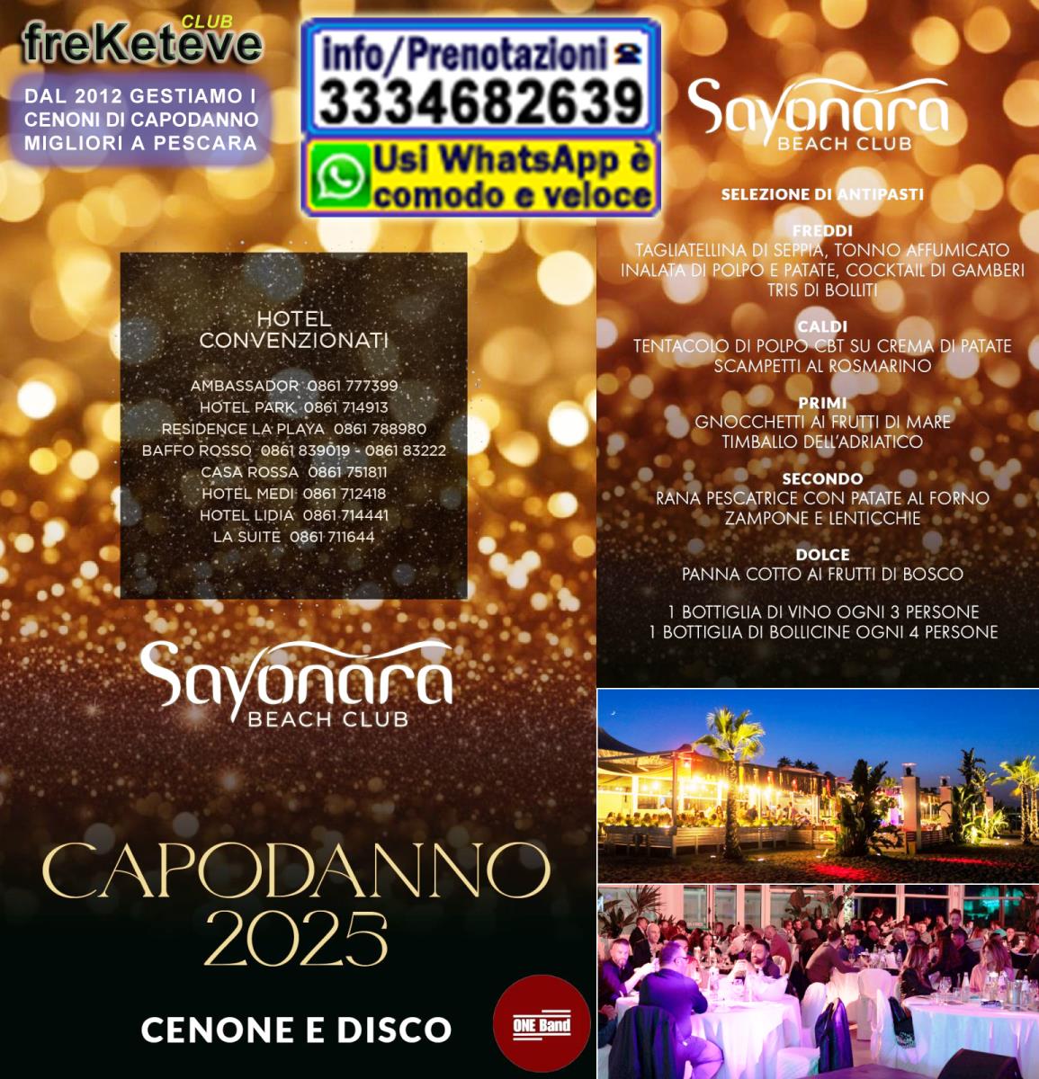 Capodanno Sayonara Beach Tortoreto Evento Top in Abruzzo